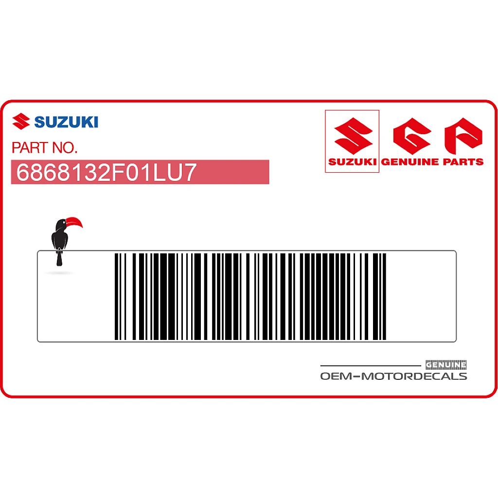 Emblema carenatura laterale Suzuki GSF1200S Bandit OEM 6868132F01LU7