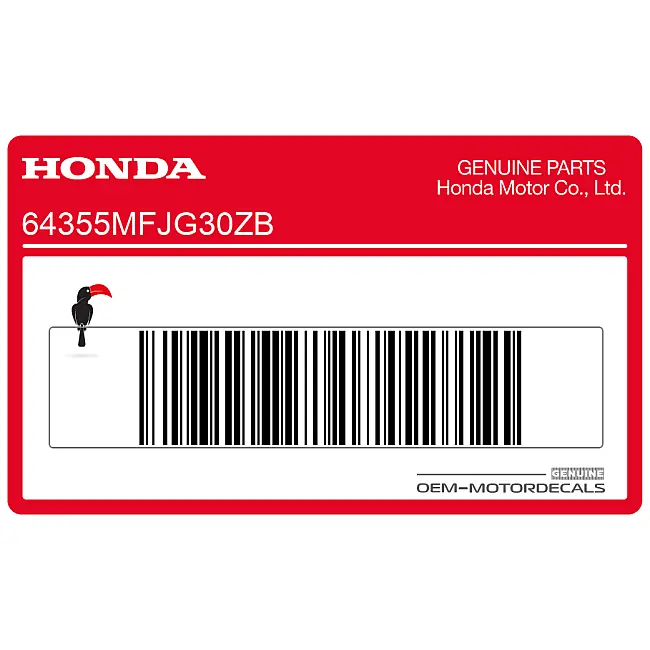 Honda CBR600RR Adesivo carena centrale sinistra SX OEM 64355MFJG30ZB
