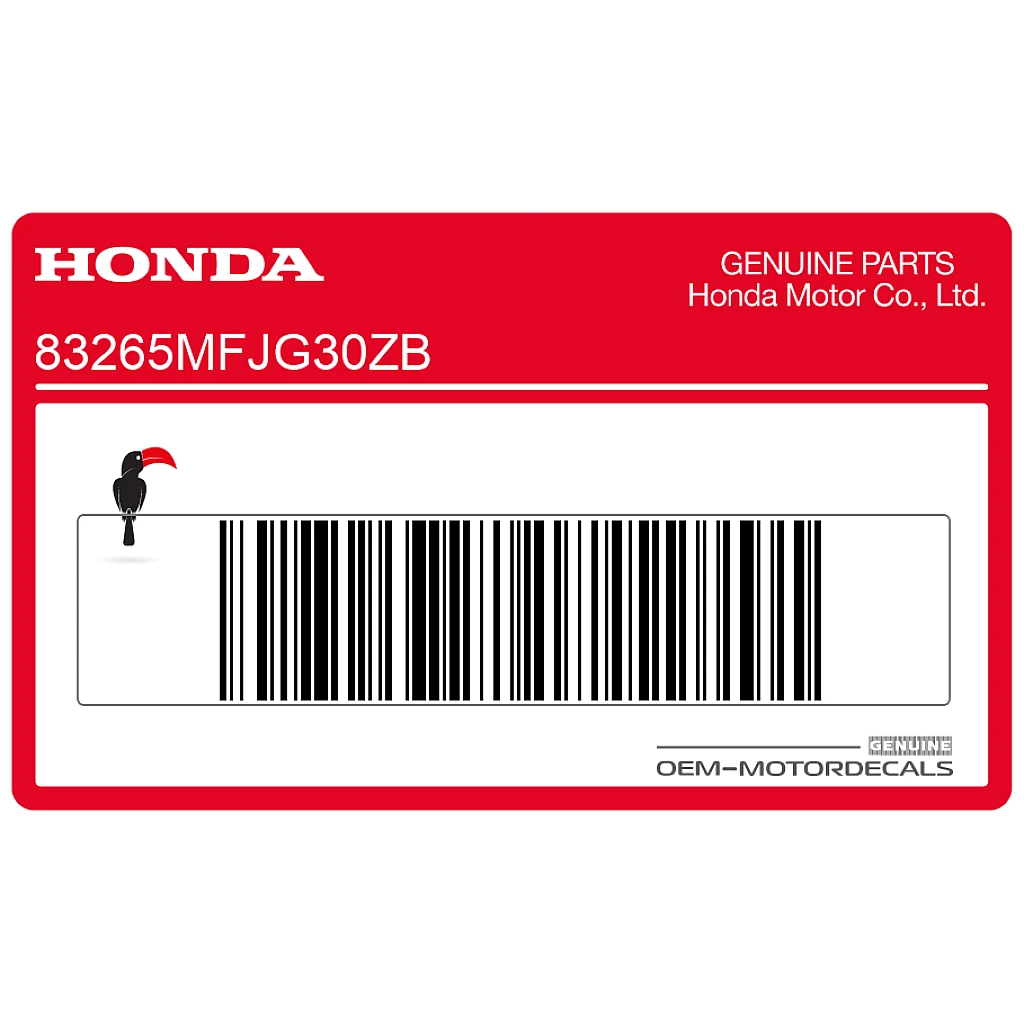 Honda CBR600RR Obere Verkleidung Aufkleber Rechte Seite OEM 83265MFJG30ZB