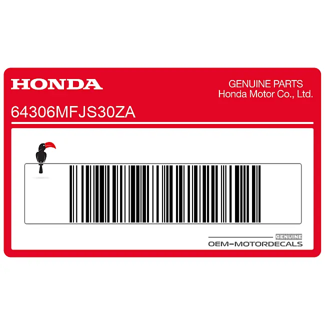 Pegatina Honda CBR600RR Carenado Central Lado Derecho OEM 64306MFJS30ZA