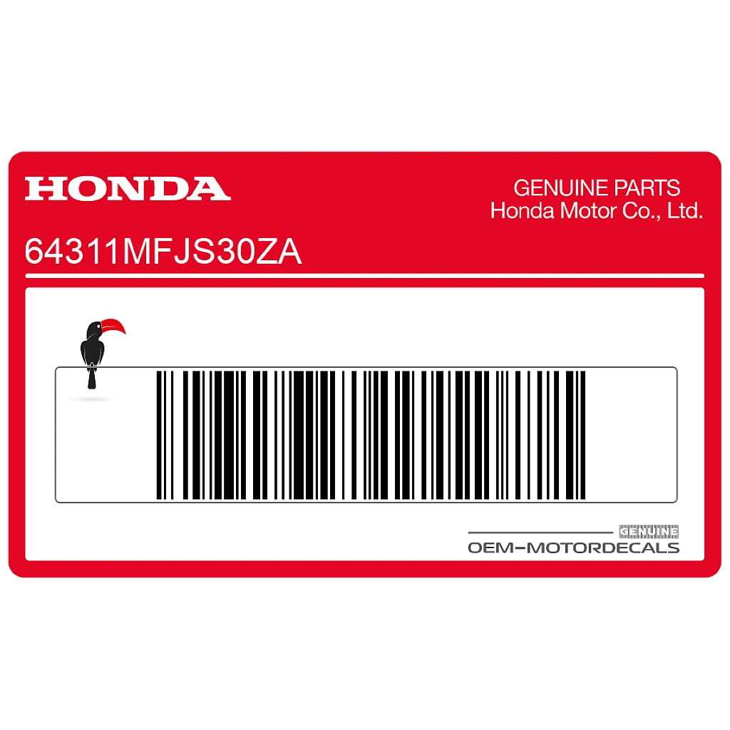 Honda CBR600RR Naklejka na dolną owiewkę prawa strona OEM 64311MFJS30ZA