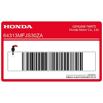 Belly pan decal, left side