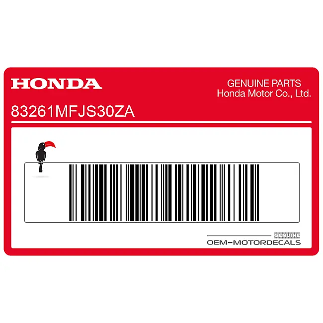 Emblema CBR Honda Carenado Superior Lado Derecho OEM 83261MFJS30ZA