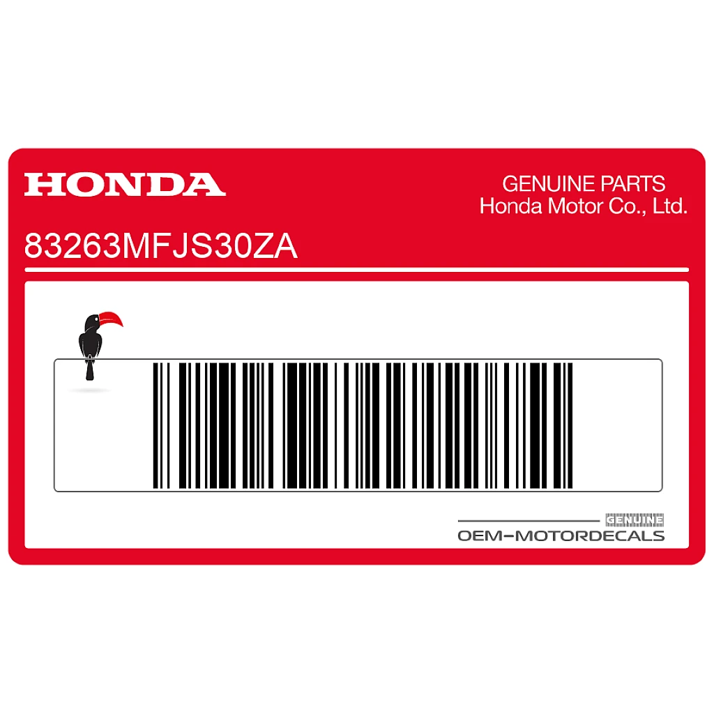 Honda CBR600RR Aufkleber obere Verkleidung rechte Seite OEM 83263MFJS30ZA authentische Werksgrafik