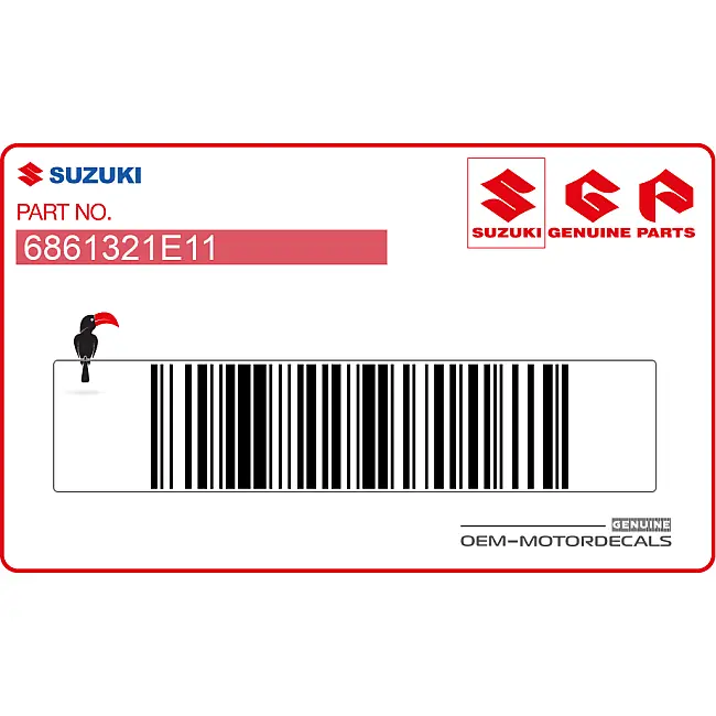 Adesivo di avvertimento sterzo Suzuki GSF600S BANDIT OEM 6861321E11