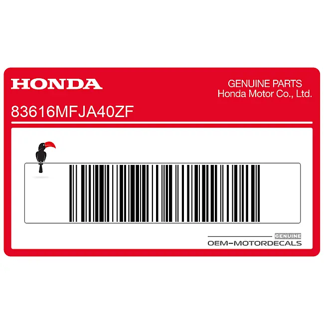 Emblema codone posteriore Honda CBR600RR HONDA OEM 83616MFJA40ZF