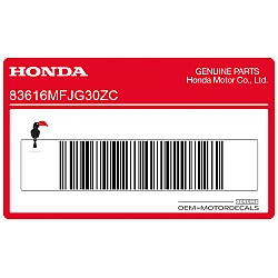 Kontpaneel sticker