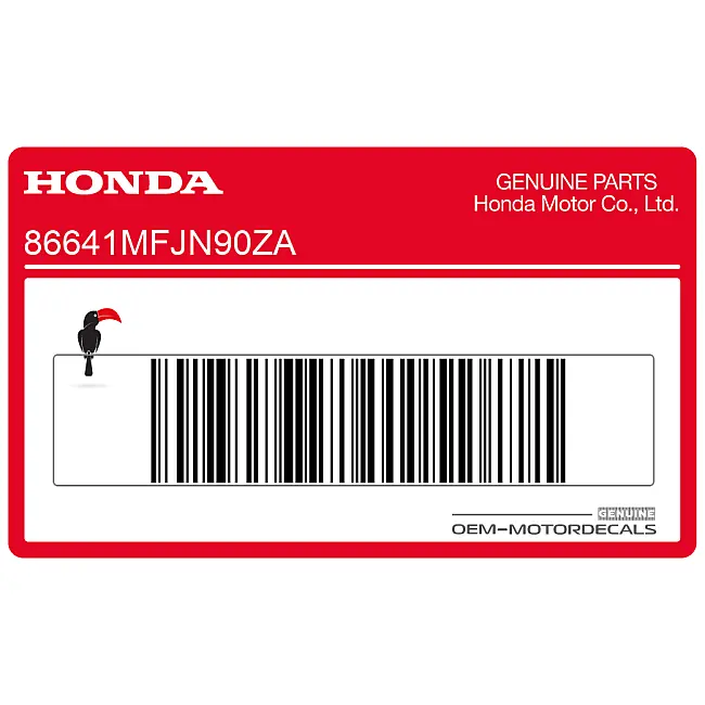 Autocollant CBR Honda CBR600RR pour saute-vent OEM 86641MFJN90ZA