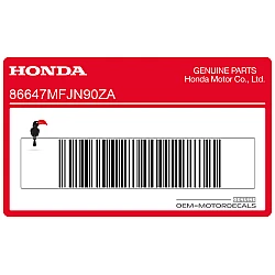 Belly pan decal, right side
