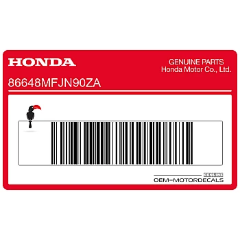 Belly pan decal, left side