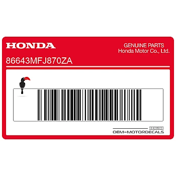 Pegatina del carenado central derecho, lado derecho