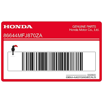 Pegatina de carenado intermedio izquierdo