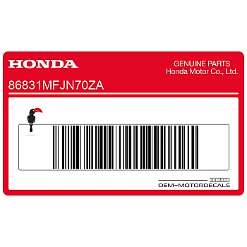 Emblema Honda Wing de Carenado Medio, lado derecho