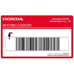 Belly pan decal, left side