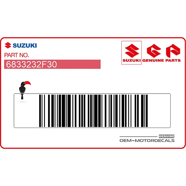 Autocollant Suzuki GSF1200S BANDIT pour réservoir d'informations sur les pneus OEM 6833232F30