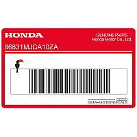 HONDA Autocollant de carénage supérieur CBR600RR, côté droit 86831-MJC-A10ZA