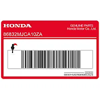HONDA Top shelter sticker A, linkerkant 86832-MJC-A10ZA