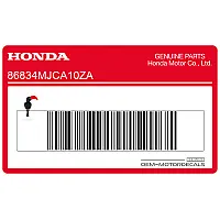 HONDA Sticker voor topkuip, linkerkant 86834-MJC-A10ZA