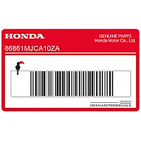 HONDA Sticker voor rechter onderkuip, rechterkant 86861-MJC-A10ZA
