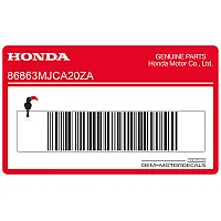 HONDA Rechter Bugspoiler Aufkleber, rechte Seite 86863-MJC-A20ZA