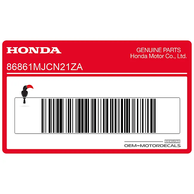 Honda CBR600RR Onderkuip Sticker Rechterkant OEM 86861MJCN21ZA