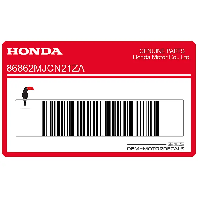 Honda CBR600RR Onderkuip sticker Linkerkant OEM 86862MJCN21ZA