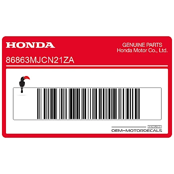 Belly pan decal, left side