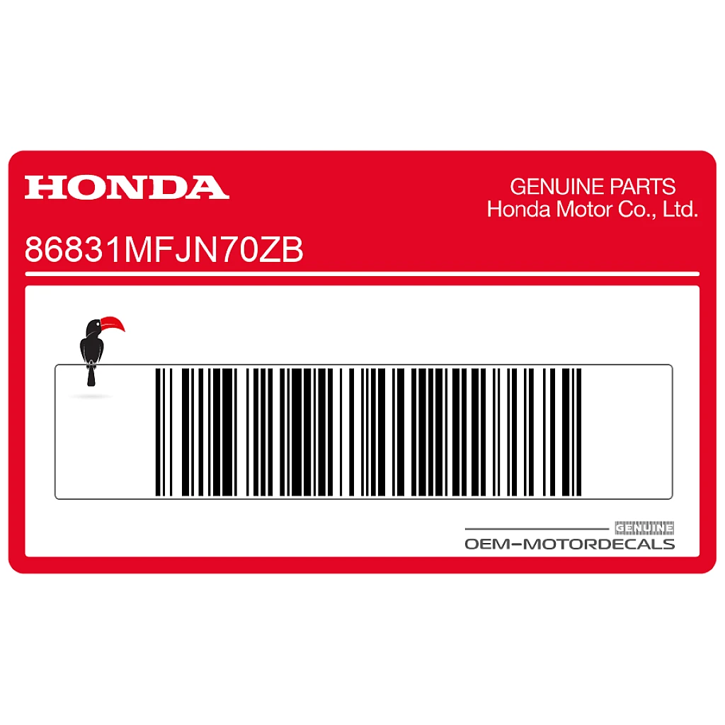 Honda CBR600RR Tank Honda Vleugel Embleem Rechterkant OEM 86831MFJN70ZB