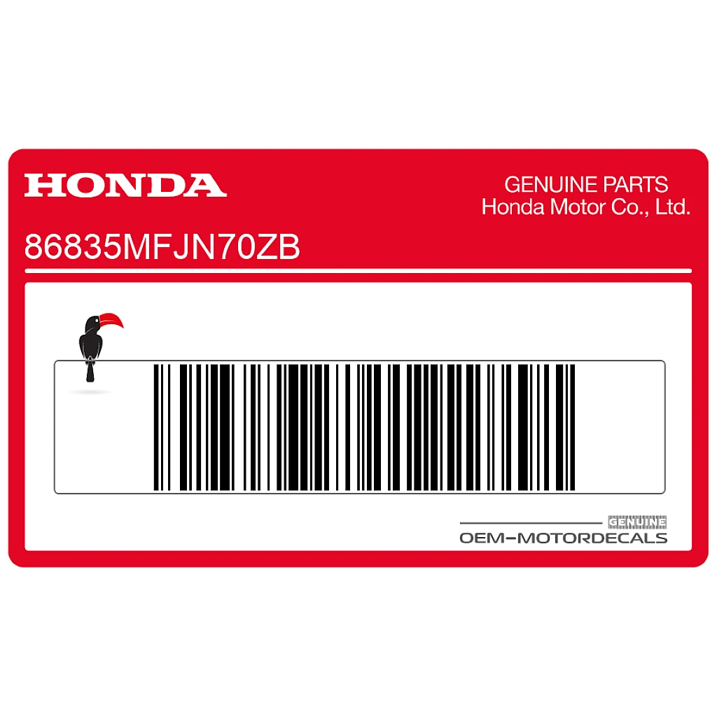 Honda CBR600RR Right Middle Cowl Stripe Right Side OEM 86835MFJN70ZB