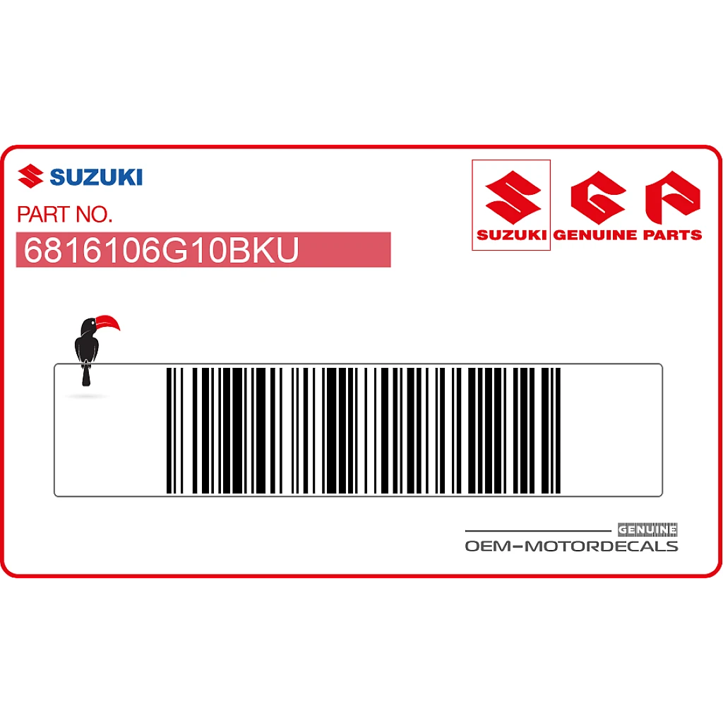 Suzuki DL1000 Emblema codone V-STROM OEM 6816106G10BKU