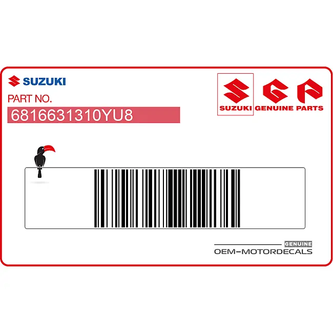 Suzuki DL1000 VSTROM Zijkap SUZUKI Embleem OEM 6816631310YU8
