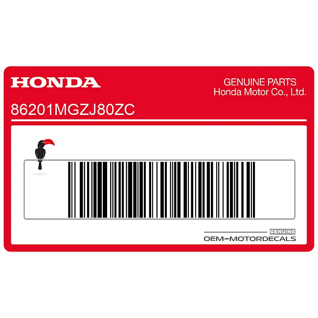 Honda CB500X Sticker Rechter Kuipdeelvleugel Rechts OEM 86201MGZJ80ZC