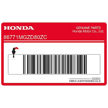 Kontpaneel sticker