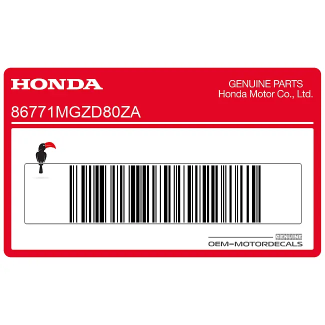 Honda CB500X Tail Cowl Emblem OEM 86771MGZD80ZA