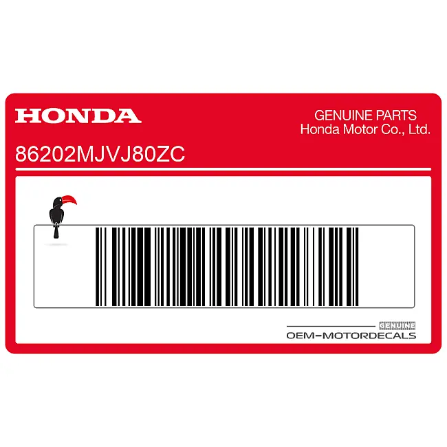 Honda CB500X Lewa strona owiewki Emblemat Honda Wing Oryginalny fabryczny OEM 86202MJVJ80ZC