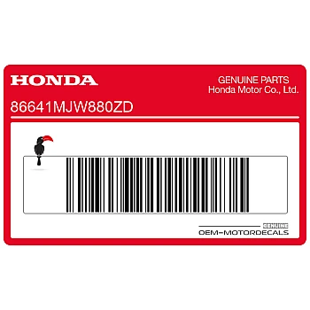 Side cowling decal, right side