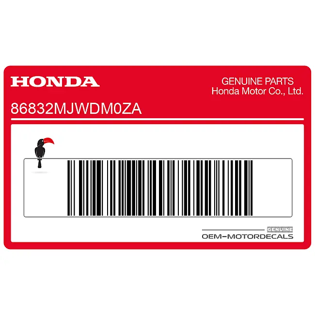 Honda CB500X Zijkap Sticker Linkerkant OEM 86832MJWDM0ZA