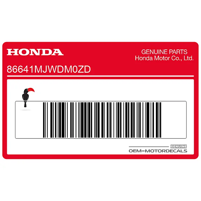 Autocollant Honda CB500X carénage central droit OEM 86641MJWDM0ZD