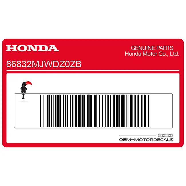 Honda CB500X Pegatina Tapa Lateral Lado Izquierdo OEM 86832MJWDZ0ZB