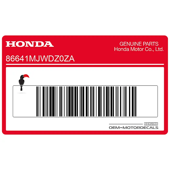 Honda CB500X Naklejka na owiewkę środkową, prawa strona OEM 86641MJWDZ0ZA Oryginalna fabryczna naklejka na poszycie owiewki