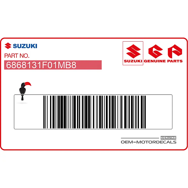 Suzuki GSF600S Bandit Emblema carenatura laterale Bandit Lato Sinistro OEM 6868131F01MB8