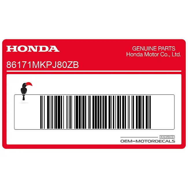 Autocollant de réservoir Honda CB500X côté droit OEM 86171MKPJ80ZB