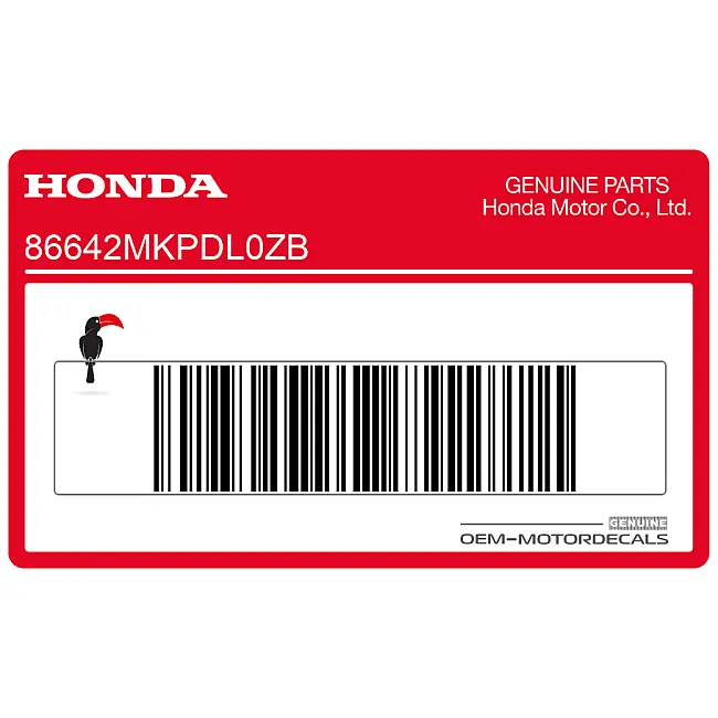Honda CB500X Naklejka na środkową owiewkę lewa strona OEM 86642MKPDL0ZB