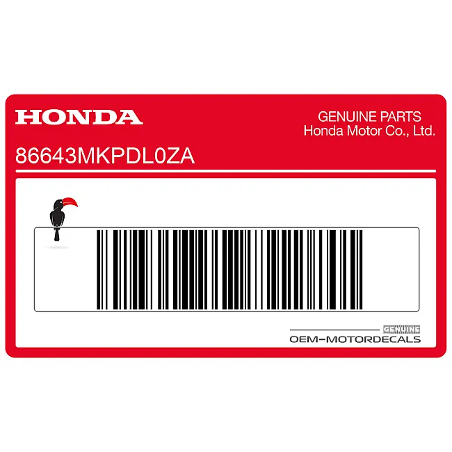 Honda CB500X Mitte Verkleidung Aufkleber rechte Seite OEM 86643MKPDL0ZA