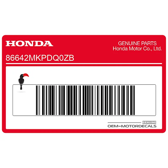 Honda CB500X Adesivo Carenatura Centrale Lato Sinistro OEM 86642MKPDQ0ZB