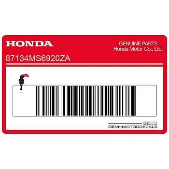 Side cowling decal, right side