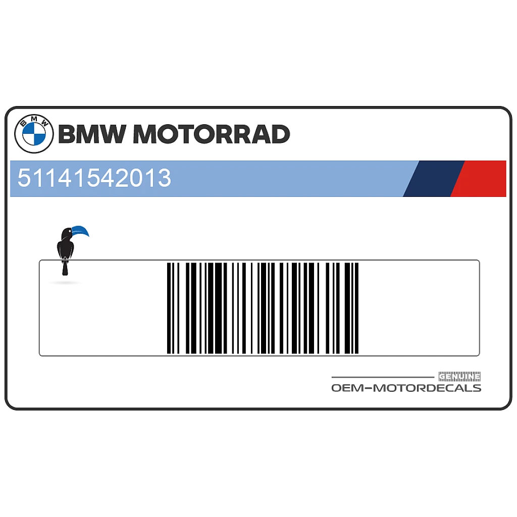 BMW R1250GS Adventure Autocollant Garde-Boue Avant Côté Gauche OEM 51141542013