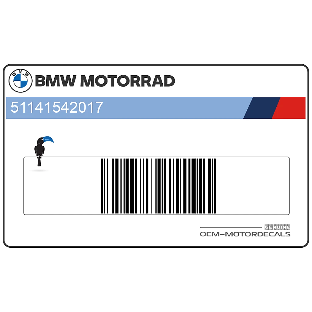 Autocollant central de réservoir BMW R1250GS Adventure côté gauche OEM 51141542017