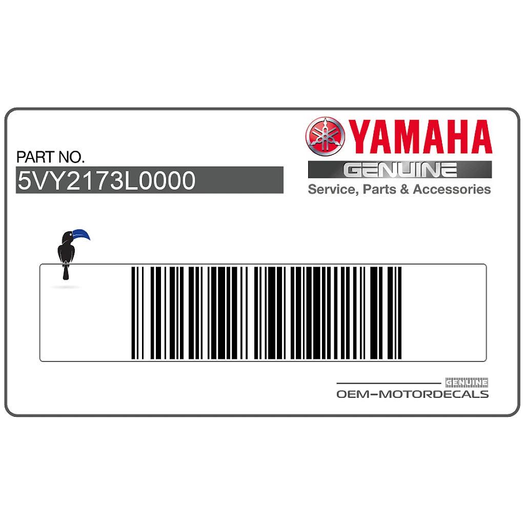 Yamaha YZF-R1 Adesivo R1 Codone Posteriore Sinistro OEM 5VY2173L0000