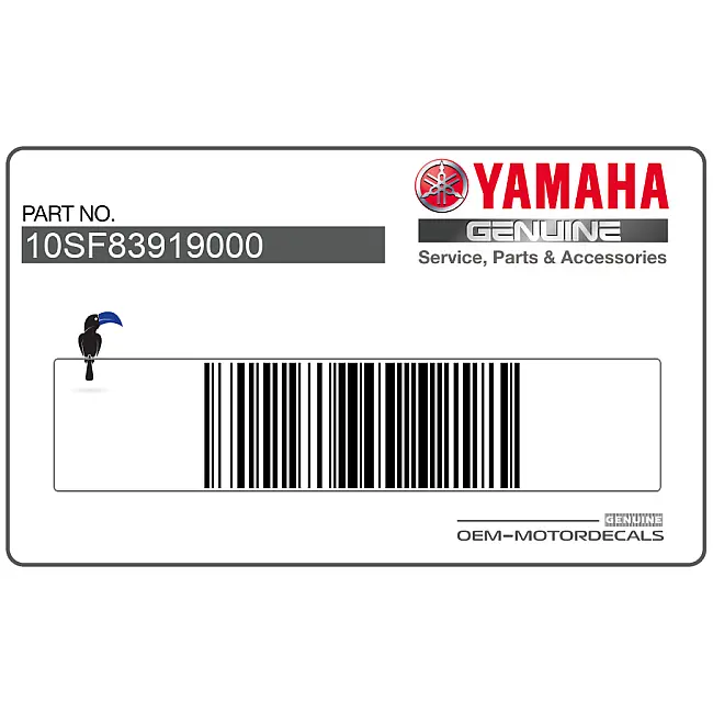 Yamaha XT660X Front Cowling Graphic OEM 10SF83919000